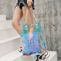 Rainbow Hologram Shopping Tote Bag