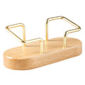 Beech Wood Oval-Based Business Card Holder