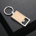 Bamboo-Metal Keychain