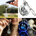 Led Light Crystal Keychain