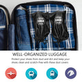 Satin Fabric Travel Shoe Bag With Drawstring