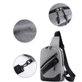 Crossbody Backpack Sling Bag With Earphone Jack