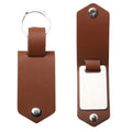 Metal Heat Transfer Blank Keychains with Leather Cover