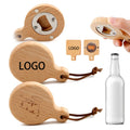 Magnetic Wood Beer Bottle Opener Refrigerator Sticker
