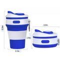 12Oz Collapsible Silicon Cup With Lid Travel Coffee Tumbler