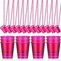 Colorful Shot Glasses On Beaded Necklaces For Parties 2 Oz