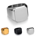 Stainless Steel Square Signet Ring