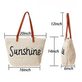 Large Straw Beach Bag