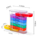 Portable Stackable Weekly Pill Organizer Clear Plastic Case