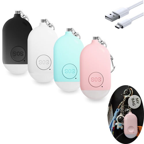 130dB Self Defense Siren Keychain Emergency LED Flashlight
