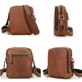 Vintage Crazy Horse Cowhide Men's Crossbody Bag