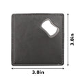 PU Leather Drink Coaster with Bottle Opener
