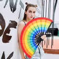 Large Folding Hand Rave Fan