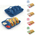 Reusable Silicone Taco Holder With Handle & Dividers