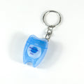Tooth-Shaped 10M Dental Floss With Keychain