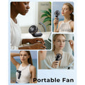 Ultra Quiet 6 Speed Portable Rechargeable Handheld Fan