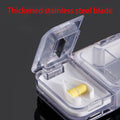Travel Pill Box with Pill Cutter Splitter