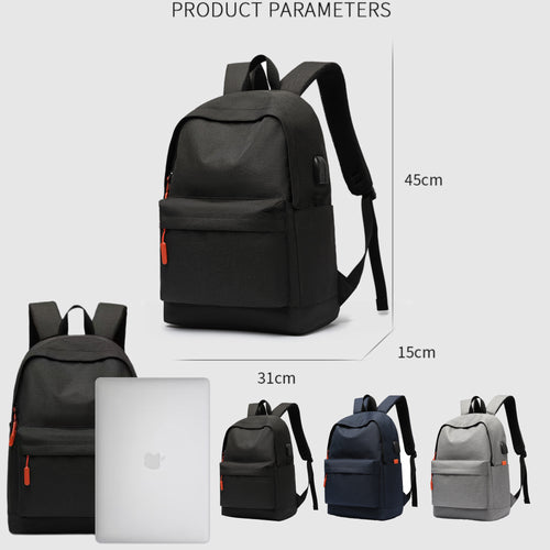 15.6" Travel Laptop Backpack with USB Charging Port