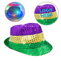 Led & Flashing Sequins Fedora Hat