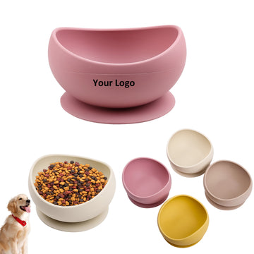 Silicone Pet Bowl With Suction Base