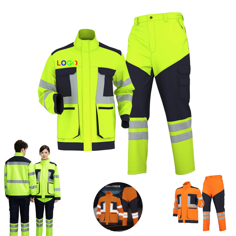 Hi-Vis Waterproof Fleece Work Coverall Set