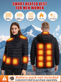 USB Rechargeable 15 Heating Zones Heated Hooded Coat