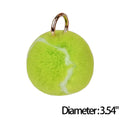 Faux Rabbit Fur Tennis Ball Keychain