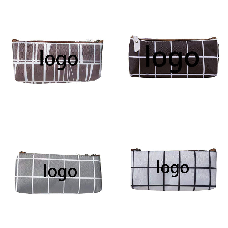 Plaid Striped Stationery Bag