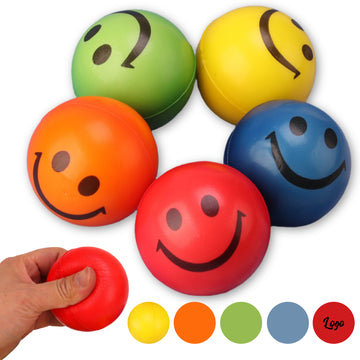 Custom Smiley Face PU Foam Stress Ball