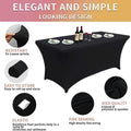 4FT Folding Rectangular Spandex Fitted Stretch Tablecloth