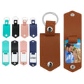 Custom PU Leather Photo Frame Keychain