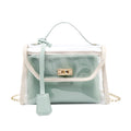 Clear Crossbody Bag with Removable Wristlet Pouch/ Jelly Bag