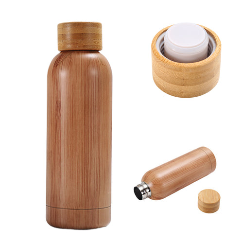 17 Oz Stainless Steel Woodgrain Vacuum Cup