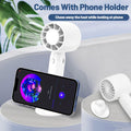 Mini Portable With Phone Holder 3 Speed Small Fan