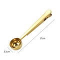 2-In-1 Stainless Steel Coffee Measuring Scoop W/ Bag Clip