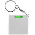 Square Retractable Measuring Tape Keychain With Level