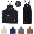 Waterproof Baking Shop Work Canvas Apron W/ Adjustable Strap