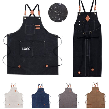 Waterproof Baking Shop Work Canvas Apron W/ Adjustable Strap