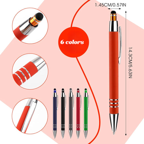 2 In 1 Retractable Metal Stylus Ballpoint Pen