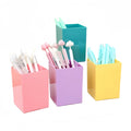 Candy Color Multifunctional Stationery Square Pencil Holder