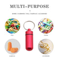 Aluminum Alloy Pill Box with Keychain