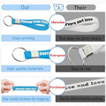 Debossed W/ Color Filled Silicone Wristband Keyring
