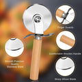 Stainless Steel Pizza Cutter W/Wood Handle