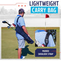 Black Lightweight Golf Bag with Cushioned Shoulder Strap