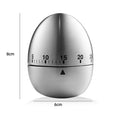 Stainless Steel Egg Mechanical Countdown Clock Timer Alarm