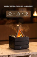 Flame Effect Aromatherapy Diffuser Humidifier Night Light