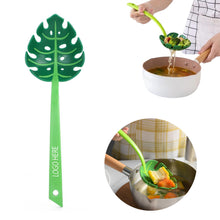 Green Leaf Slotted Spoon