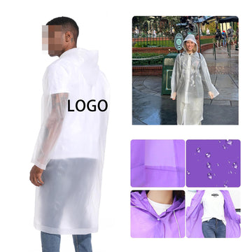 Clear Rain Ponchos for Adults
