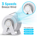 USB Small Desk Quiet Powerful Airflow Fan with 3 Speeds