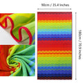 Rainbow Microfiber Beach Towel Oversized